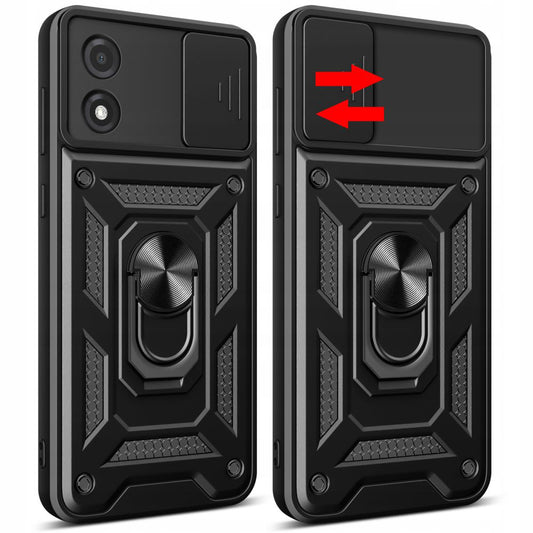 Coque pour Motorola Moto E13, Techsuit, CamShield, Noire