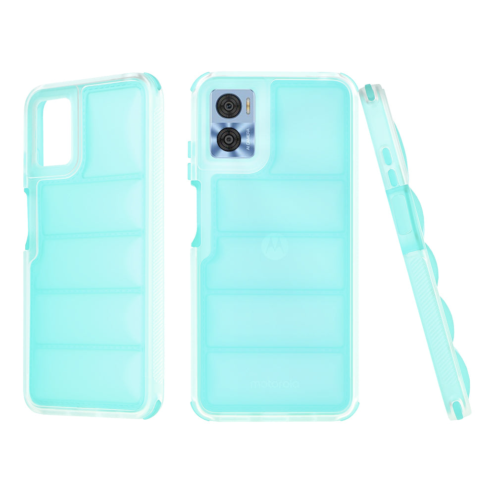 Coque pour Motorola Moto E22i / E22, Techsuit, Wave Shield, Turquoise
