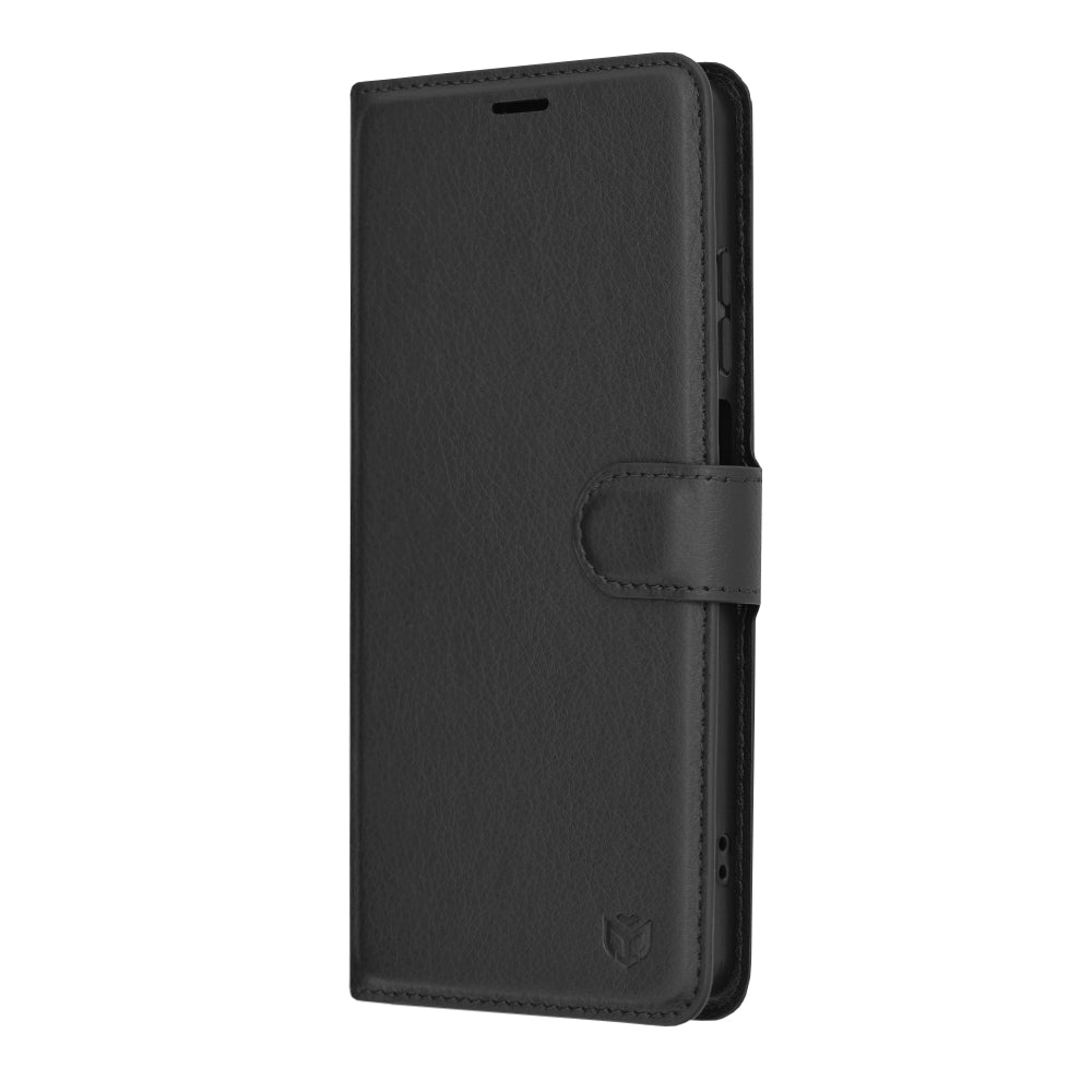 Coque pour Motorola Moto G04s / E14 / G04 / G24, Techsuit, Folio en cuir, Noire