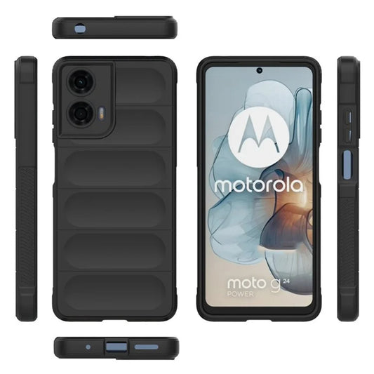 Coque pour Motorola Moto G04s / E14 / G04 / G24, Techsuit, Magic Shield, Noire