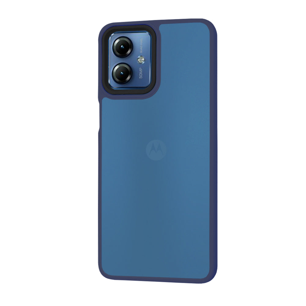 Coque pour Motorola Moto G14, Techsuit, HaloFrost, Bleu marine