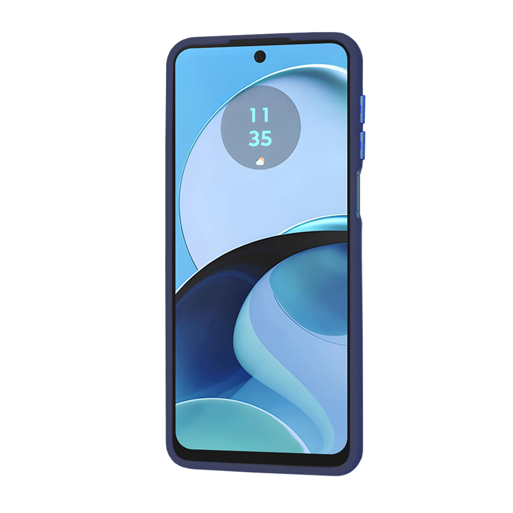 Coque pour Motorola Moto G14, Techsuit, HaloFrost, Bleu marine