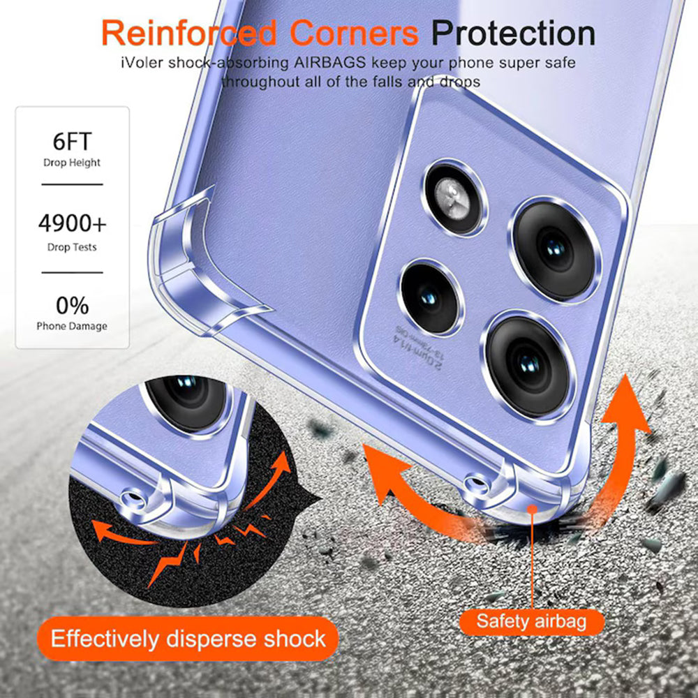 Coque pour Motorola Moto G15 / G15 Power, Techsuit, Antichoc Claire, Transparente