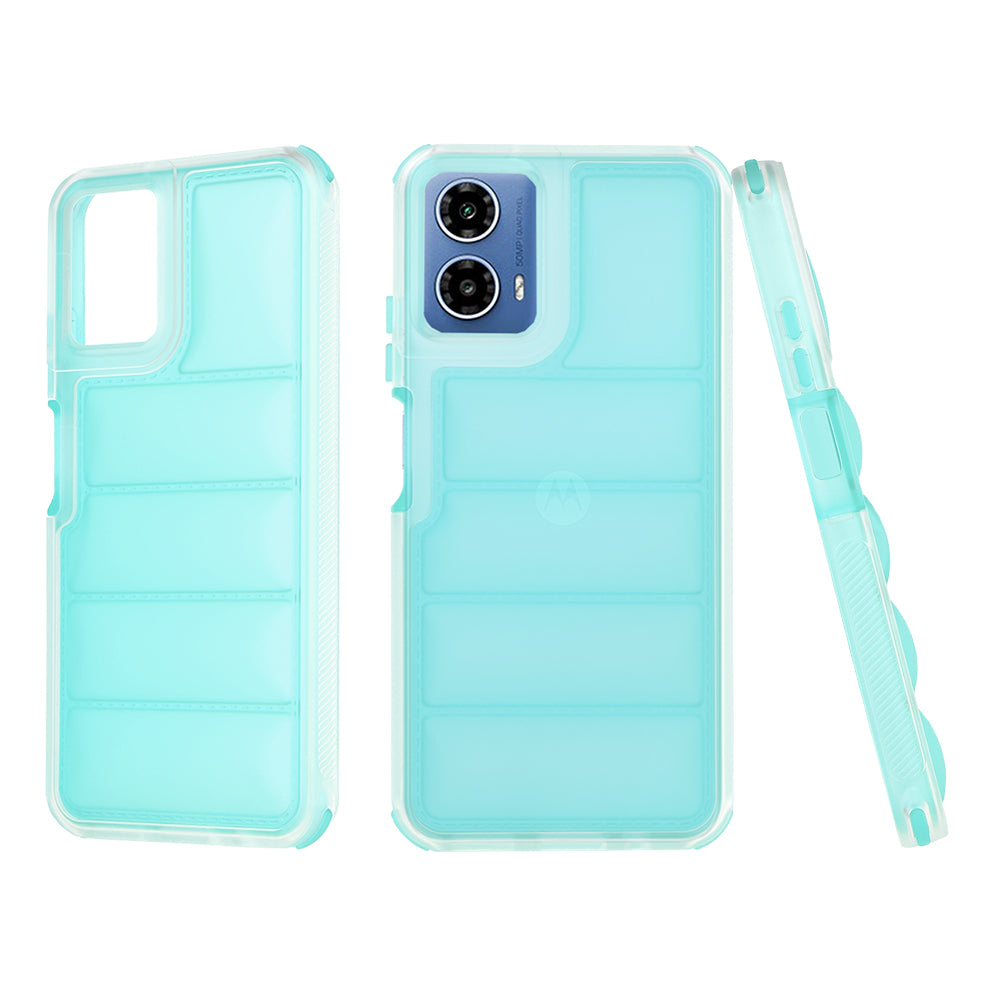 Coque pour Motorola Moto G45 / G34, Techsuit, Wave Shield, Turquoise