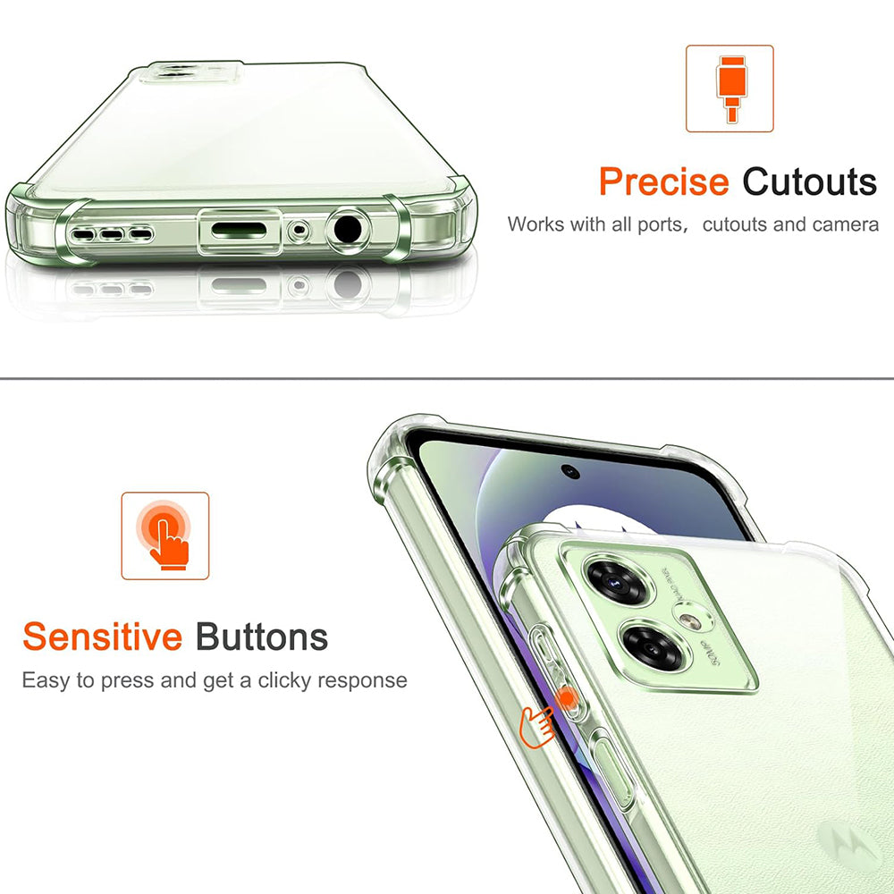 Coque pour Motorola Moto G64 / G54 Power Edition, Techsuit, Antichoc Claire, Transparente
