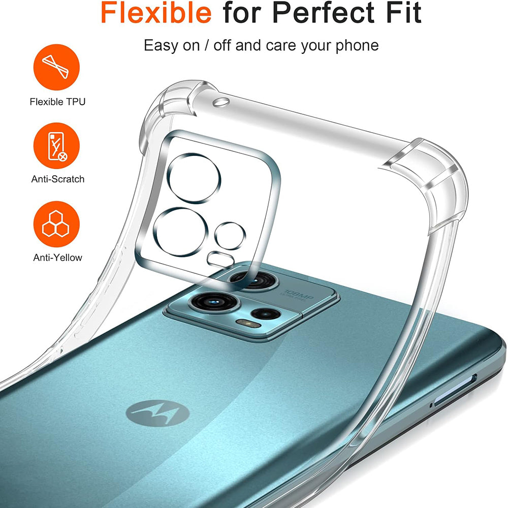 Coque pour Motorola Moto G72, Techsuit, Anti-choc Claire, Transparente