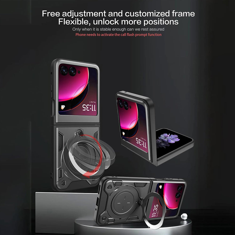 Coque pour Motorola Razr 60 / Razr 50, Techsuit, CamGuard Pro, Noire