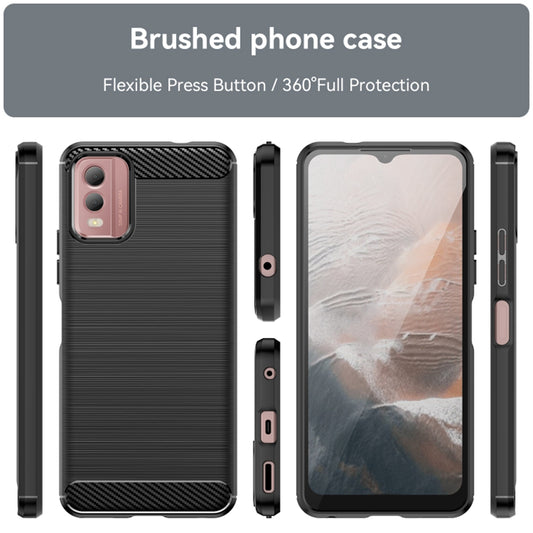 Coque pour Nokia C32, Techsuit, Carbone, Noire