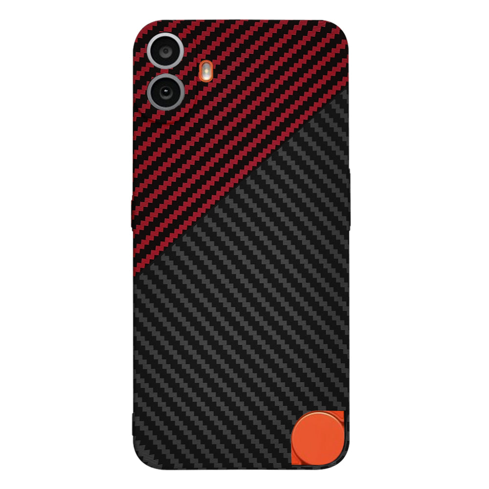 Coque pour Nothing CMF Phone 1, Techsuit, Carbonite FiberShell, Noir Rouge