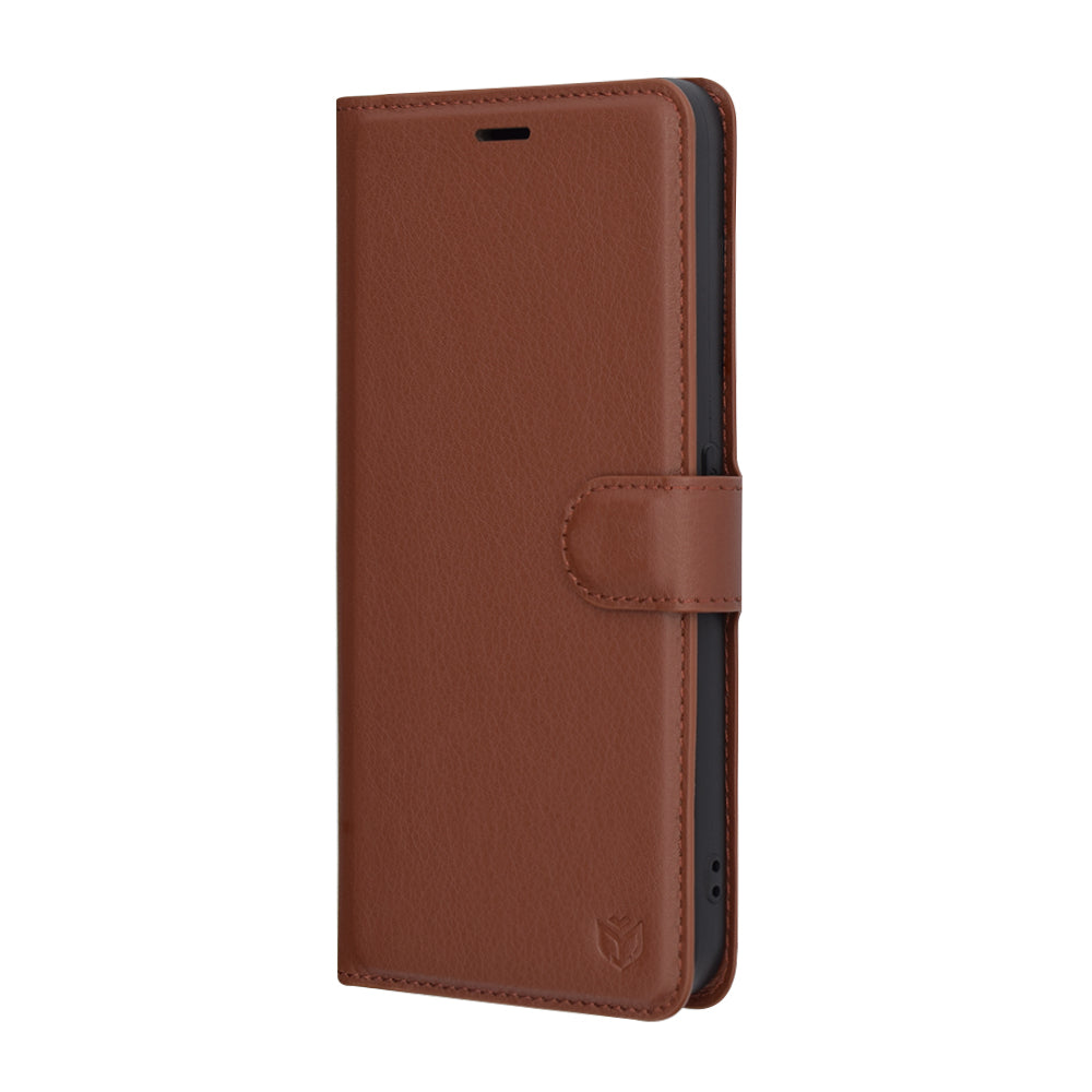 Coque pour Nothing CMF Phone 1, Techsuit, Leather Folio, Marron