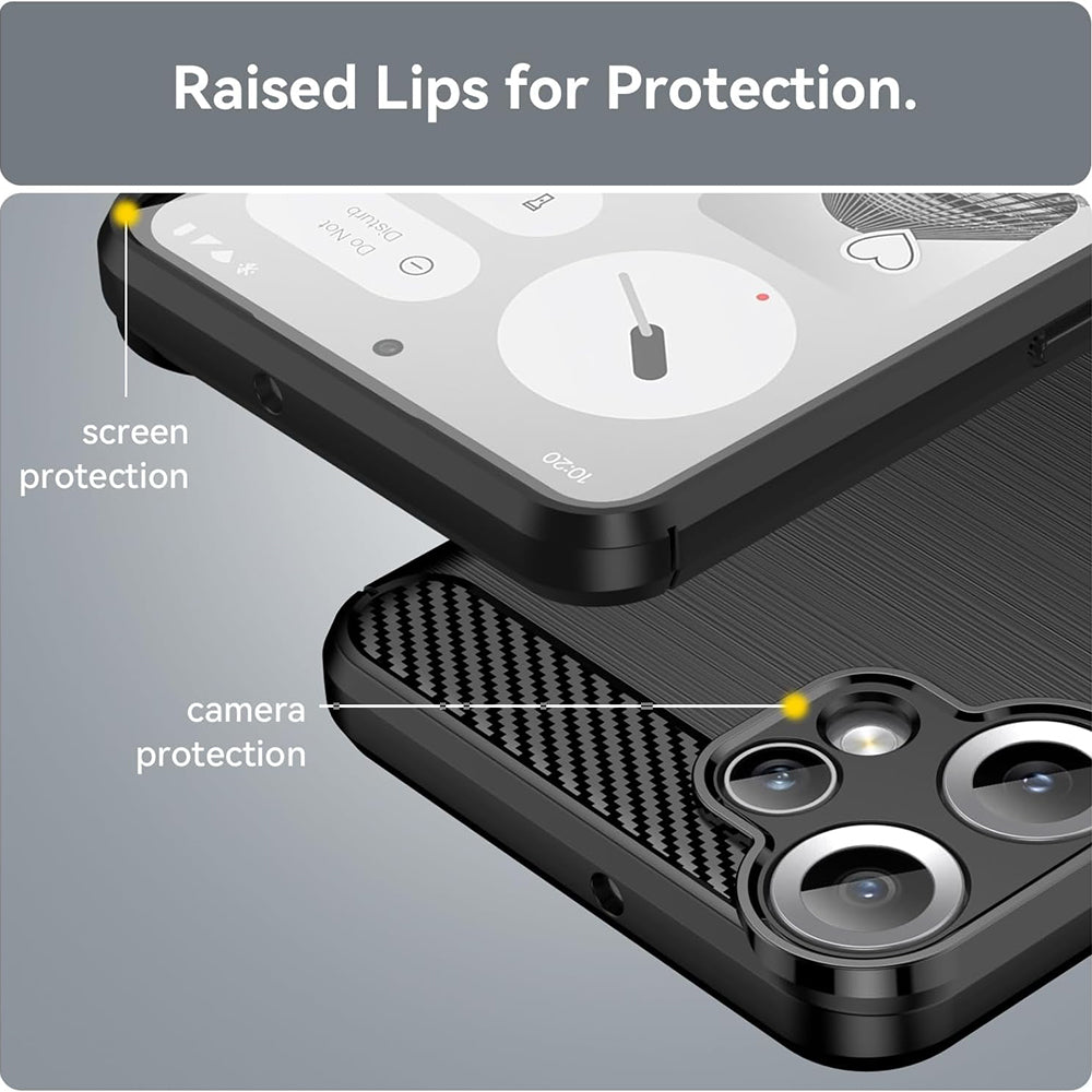 Coque pour Nothing CMF Phone 2 Pro, Techsuit, Carbone, Noire