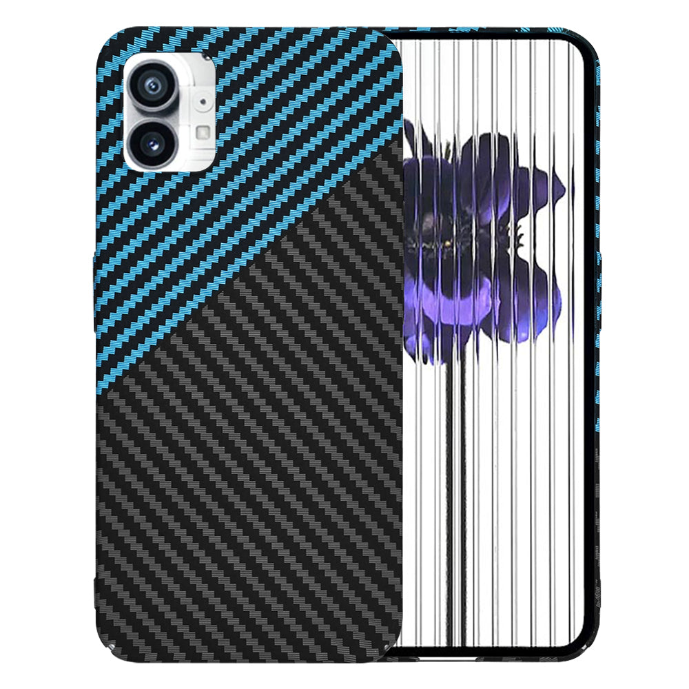 Coque pour Nothing Phone (1), Techsuit, Carbonite FiberShell, Noir Bleu