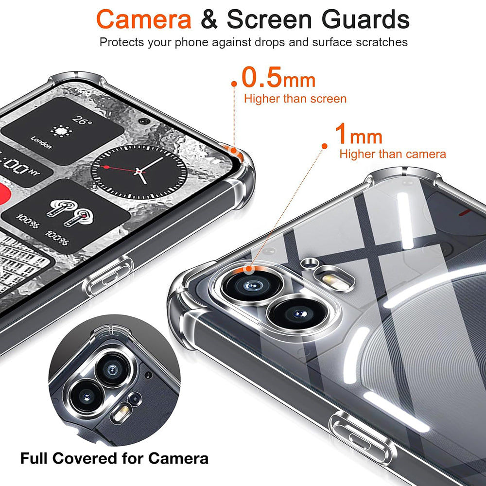 Coque pour Nothing Phone (2), Techsuit, Antichoc Claire, Transparente