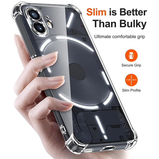 Coque pour Nothing Phone (2), Techsuit, Antichoc Claire, Transparente