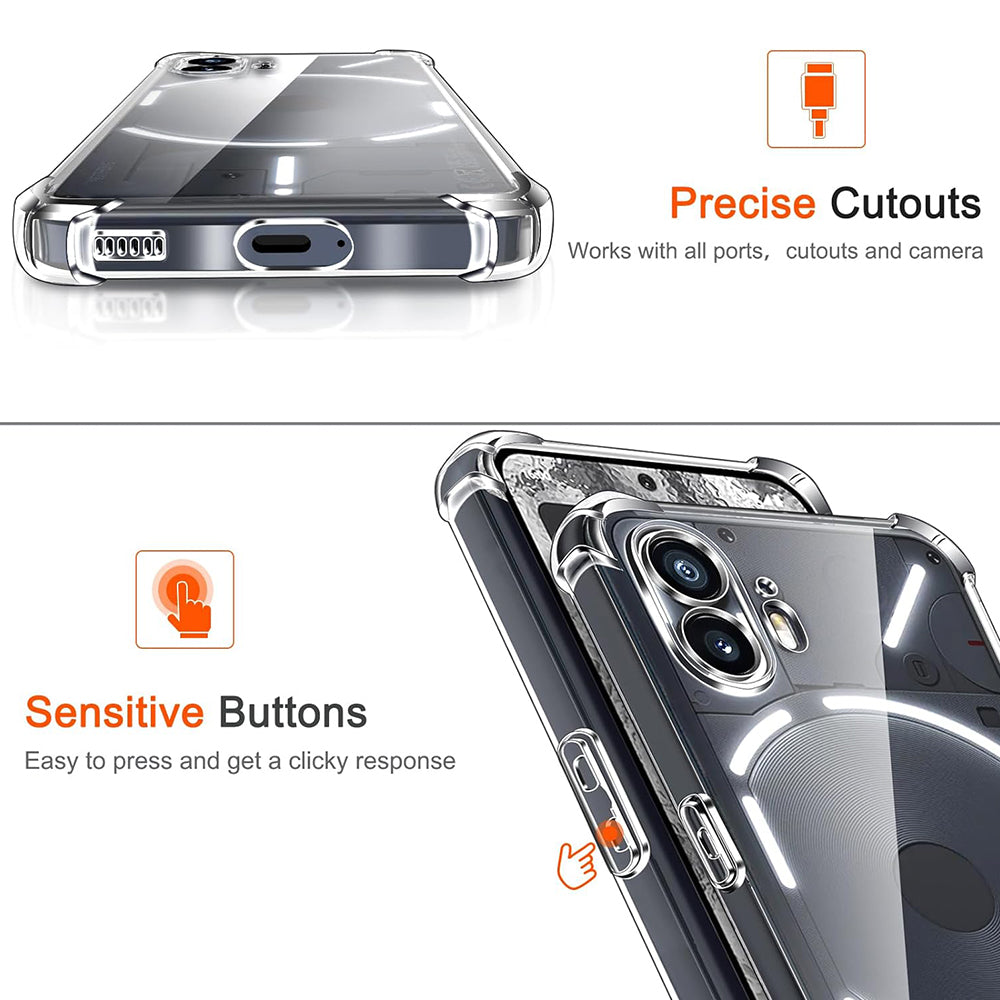 Coque pour Nothing Phone (2), Techsuit, Antichoc Claire, Transparente