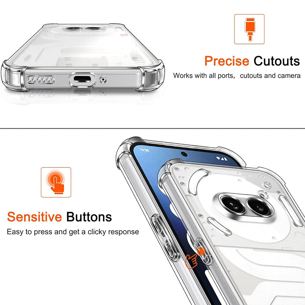 Coque pour Nothing Phone (2a) Plus / Phone (2a), Techsuit, Antichoc Claire, Transparente