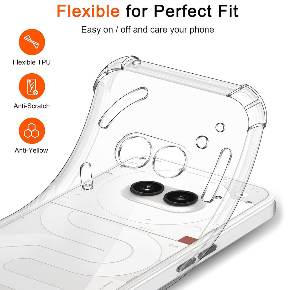 Coque pour Nothing Phone (2a) Plus / Phone (2a), Techsuit, Antichoc Claire, Transparente
