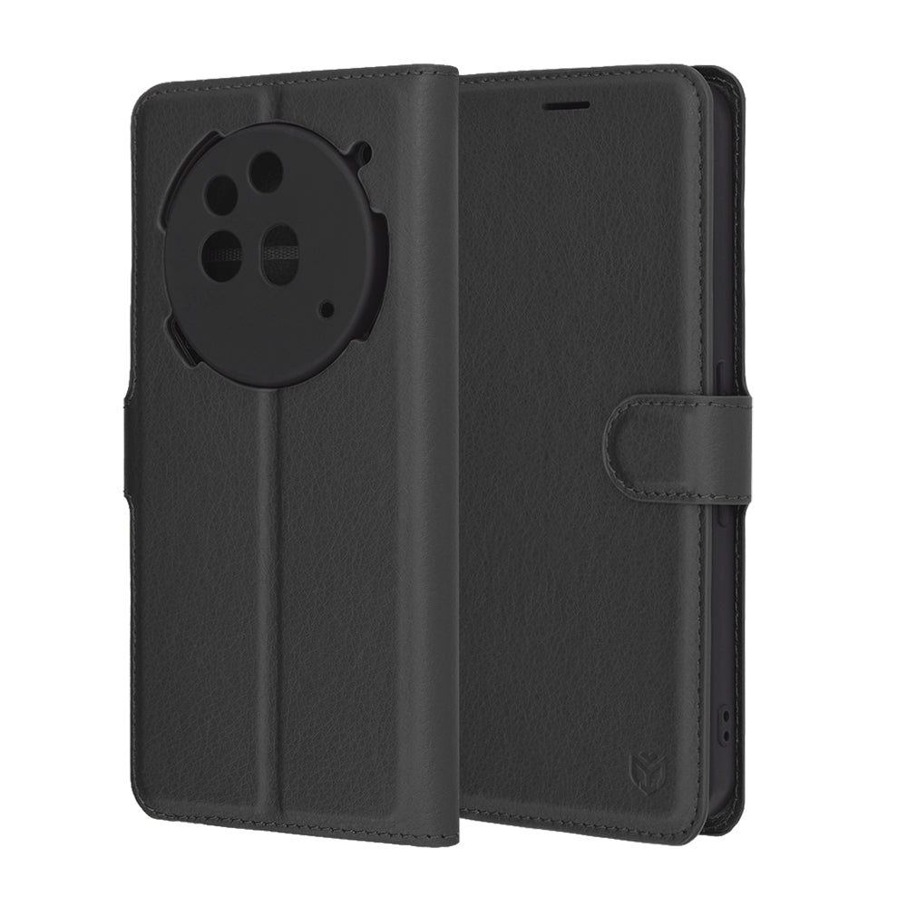 Coque pour Nothing Phone (3a) Pro, Techsuit, Leather Folio, Noire