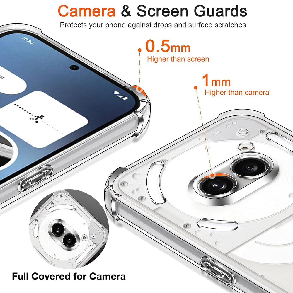 Coque pour Nothing Phone (3a) Pro, Techsuit, Antichoc Claire, Transparente