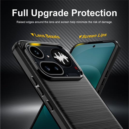 Étui pour Nothing Phone (4a) Pro, Techsuit, Carbone, Noir
