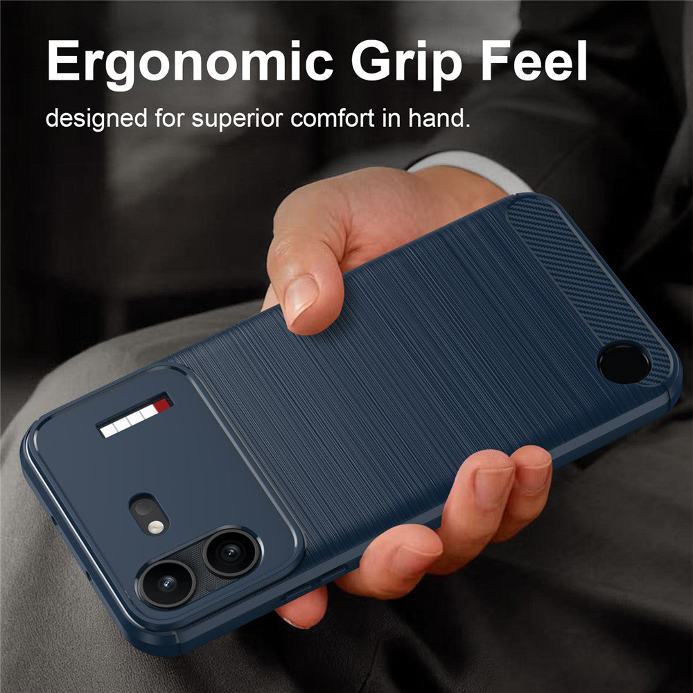 Coque pour Nothing Phone (4b), Techsuit, Carbone, Bleue