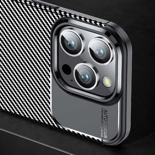 Coque pour OnePlus 13R, Techsuit, Fibre de carbone, Noire