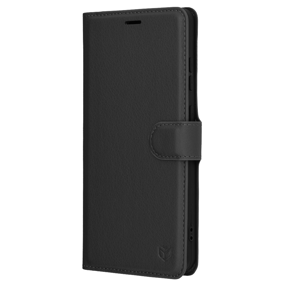 Coque pour OnePlus 13R, Techsuit, Leather Folio, Noire