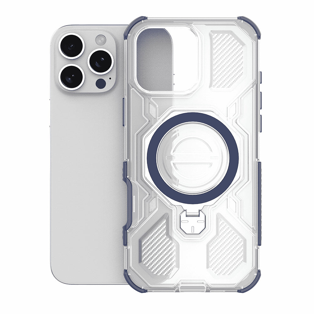 Étui pour OnePlus 15, Techsuit, Carbon Shield Pro, Bleu