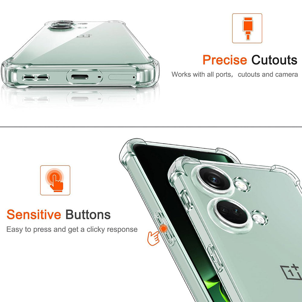 Coque pour OnePlus Nord 3, Techsuit, Anti-choc Claire, Transparente