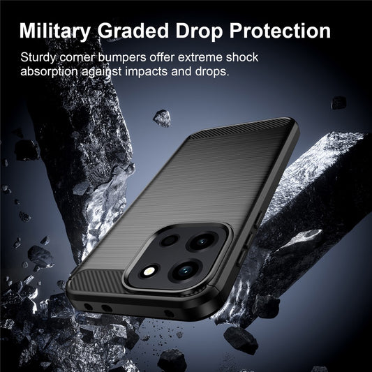 Coque pour OnePlus Nord 6, Techsuit, Carbone, Bleue