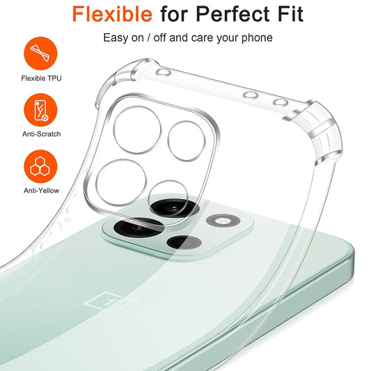 Étui pour OnePlus Nord 6, Techsuit, Shockproof Clear, Transparent