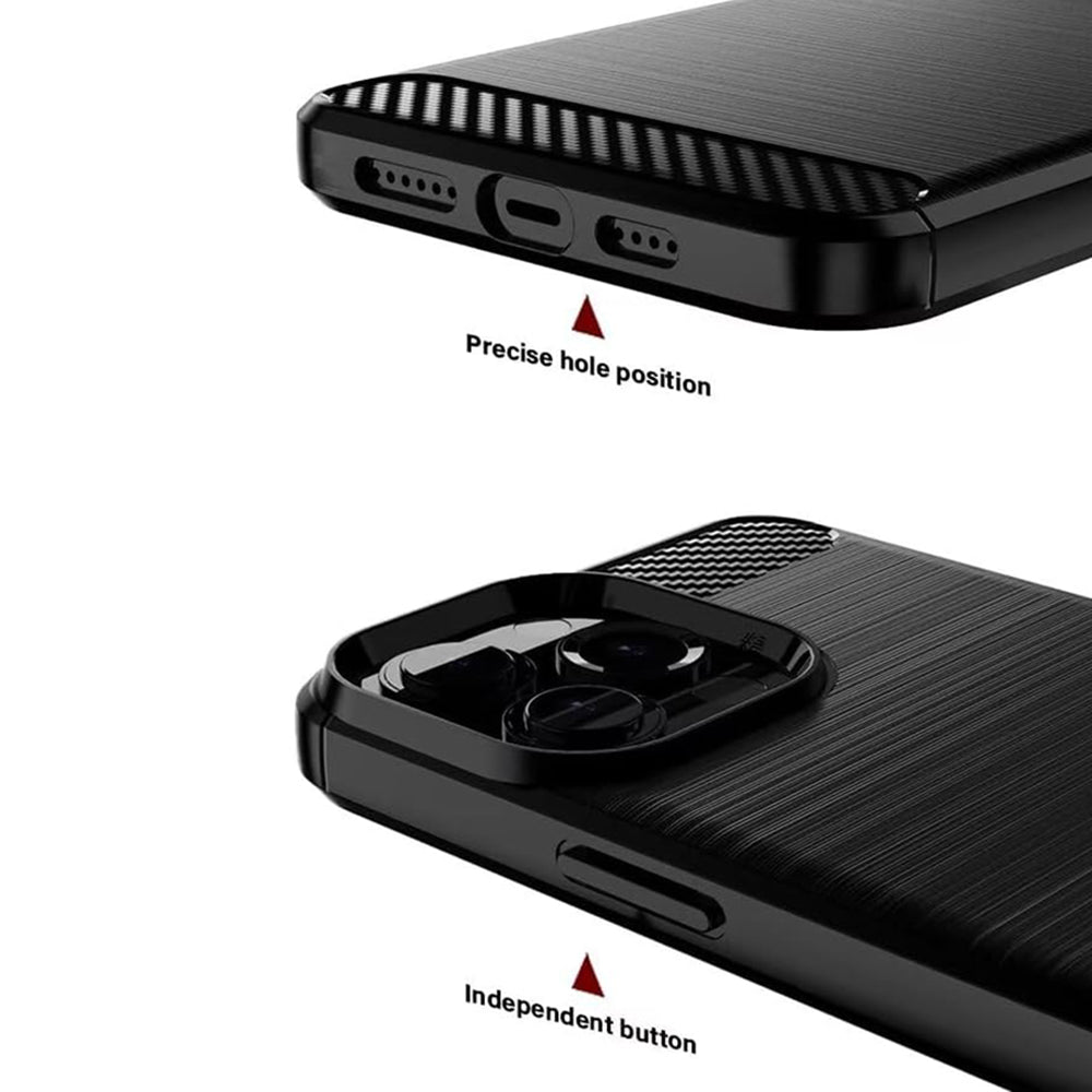 Étui pour Oppo A6 4G, Techsuit, Carbone, Noir
