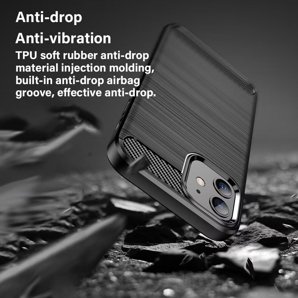 Étui pour Oppo A6 4G, Techsuit, Carbone, Noir