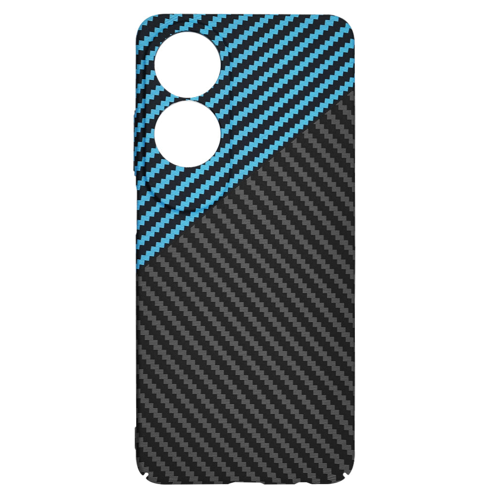 Coque pour Oppo A60, Techsuit, Carbonite FiberShell, Noir Bleu