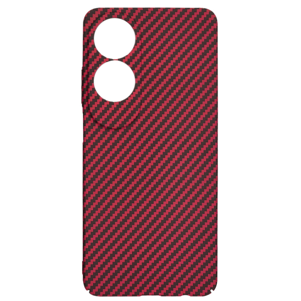 Coque pour Oppo A60, Techsuit, Carbonite FiberShell, Rouge