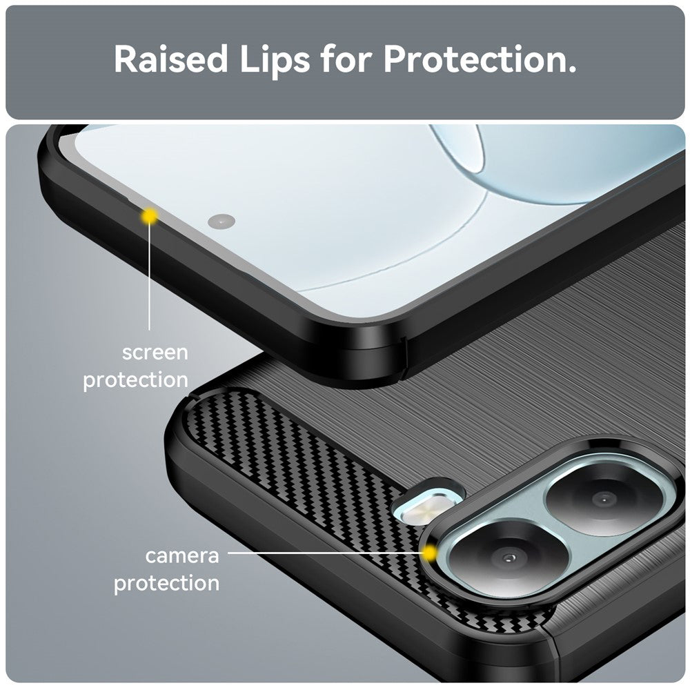 Étui pour Oppo A6x 4G / A6x, Techsuit, Carbone, Noir