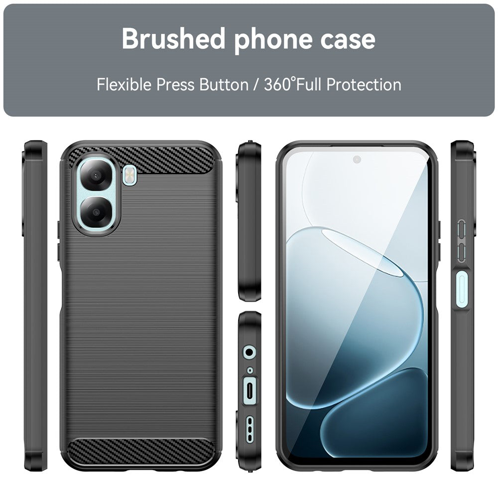 Étui pour Oppo A6x 4G / A6x, Techsuit, Carbone, Noir