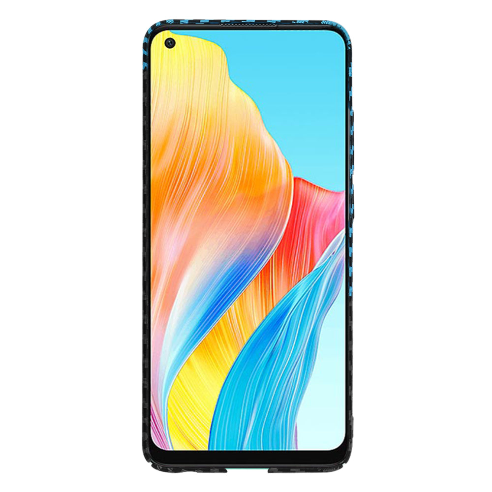 Coque pour Oppo A78 4G, Techsuit, Carbonite FiberShell, Noir Bleu