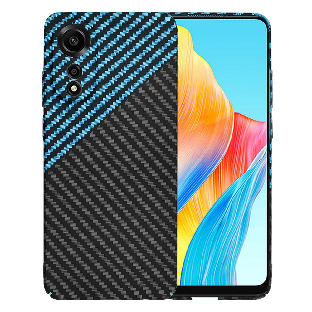 Coque pour Oppo A78 4G, Techsuit, Carbonite FiberShell, Noir Bleu