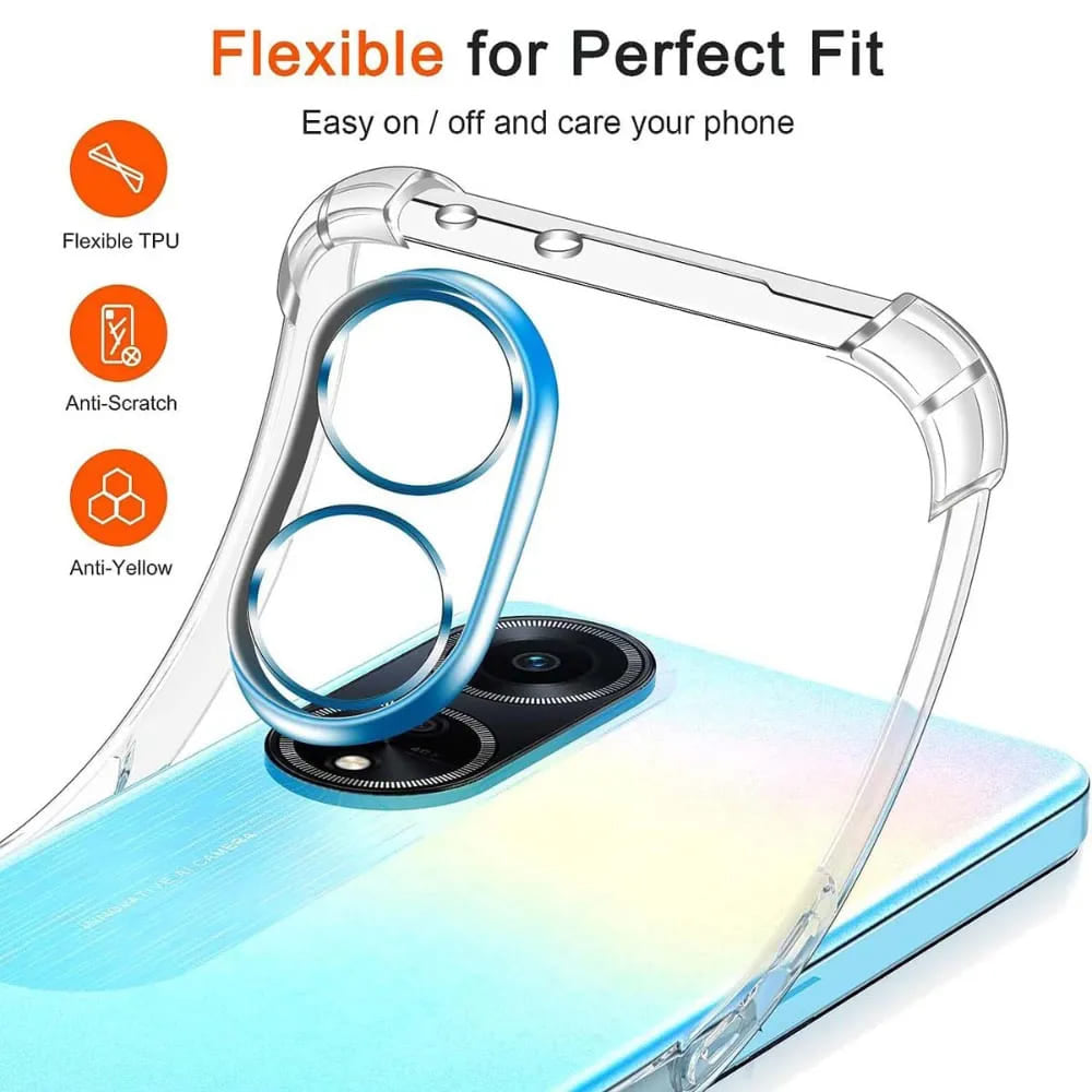 Coque pour Oppo A98, Techsuit, Antichoc Claire, Transparente