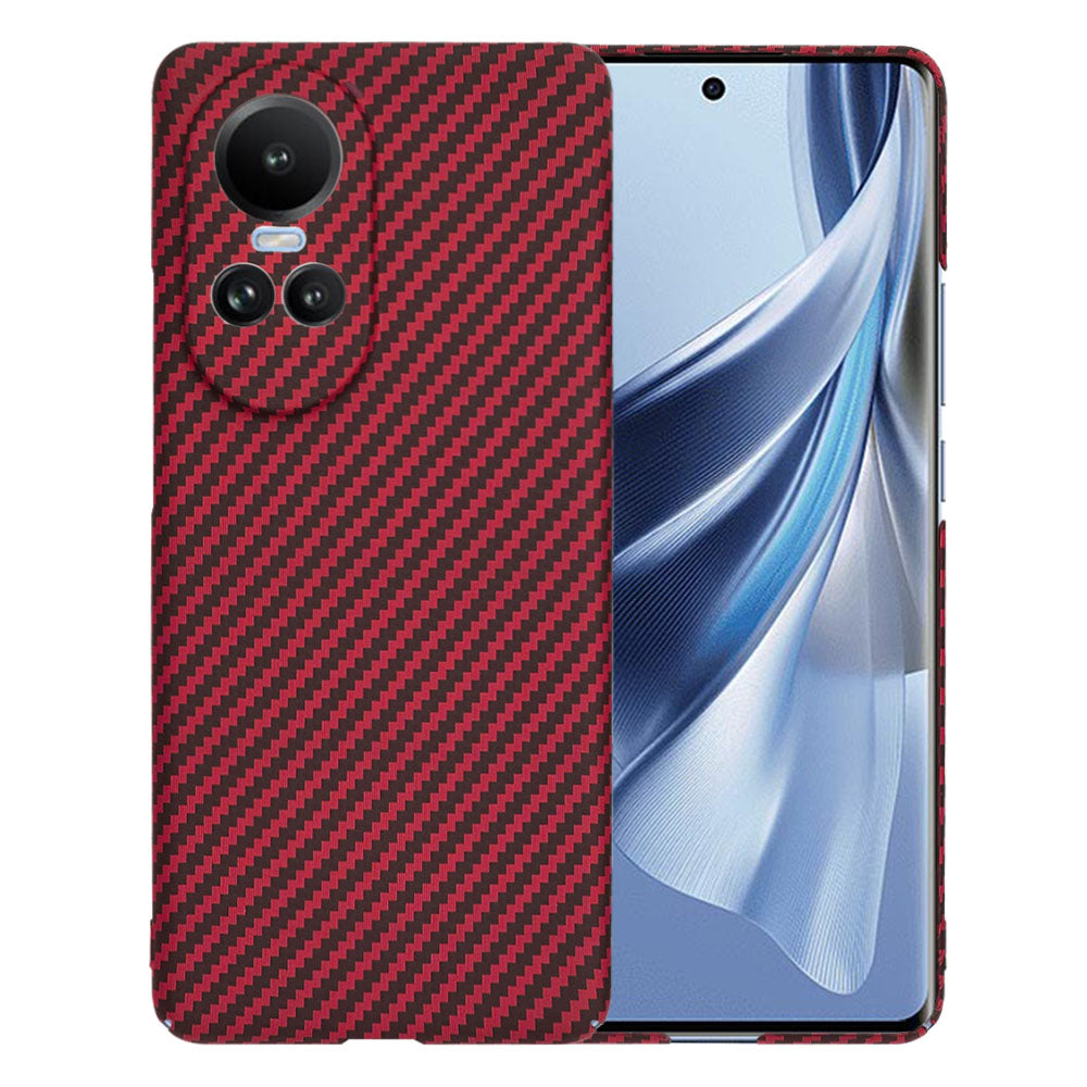 Coque pour Oppo Reno10 / Reno10 Pro, Techsuit, Carbonite FiberShell, Rouge