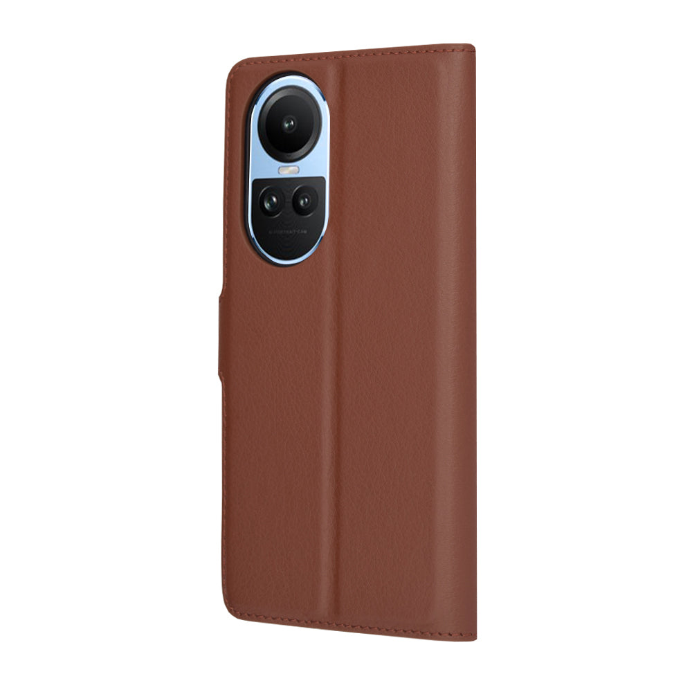 Étui pour Oppo Reno10 / Reno10 Pro, Techsuit, Folio en cuir, Marron