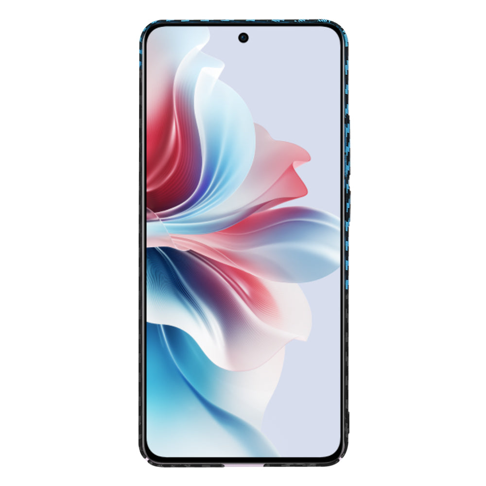 Coque pour Oppo Reno11 F, Techsuit, Carbonite FiberShell, Noir Bleu