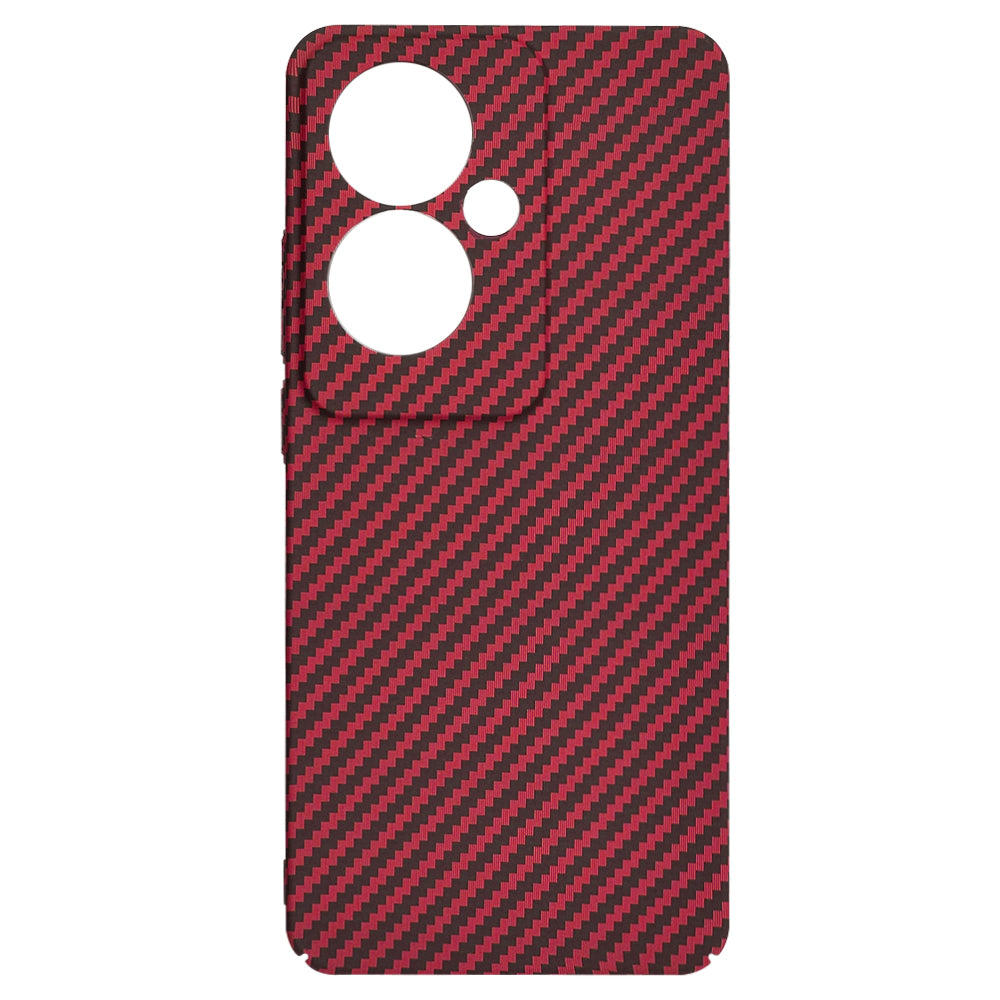 Coque pour Oppo Reno11 F, Techsuit, Carbonite FiberShell, Rouge