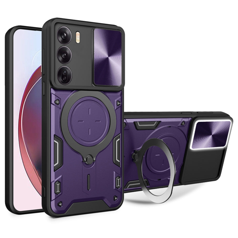 Coque pour Oppo Reno12, Techsuit, CamGuard Pro, Violet
