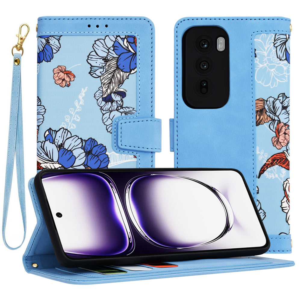 Coque pour Oppo Reno12, Techsuit, FlipCraft, Bleu