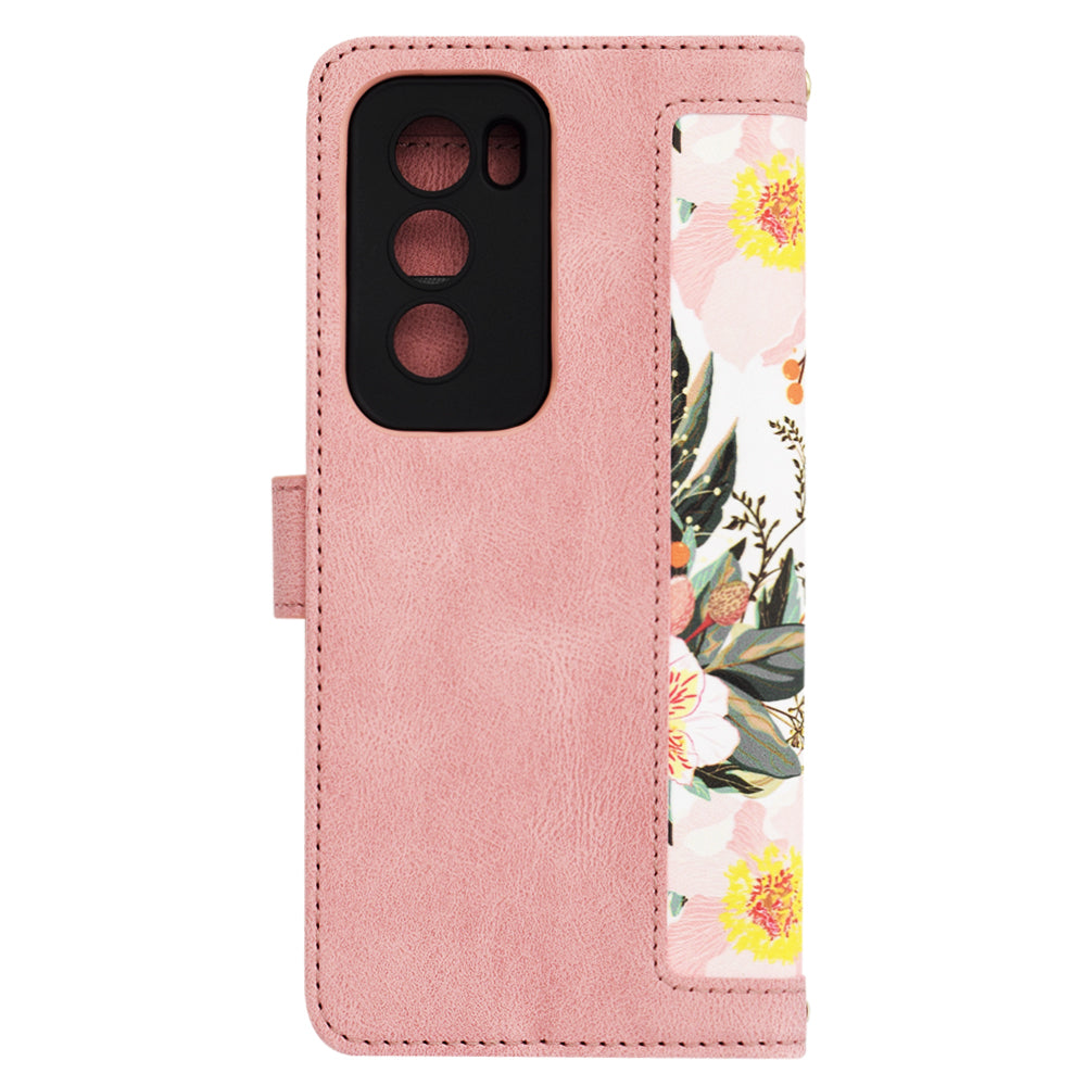 Coque pour Oppo Reno12, Techsuit, FlipCraft, Rose
