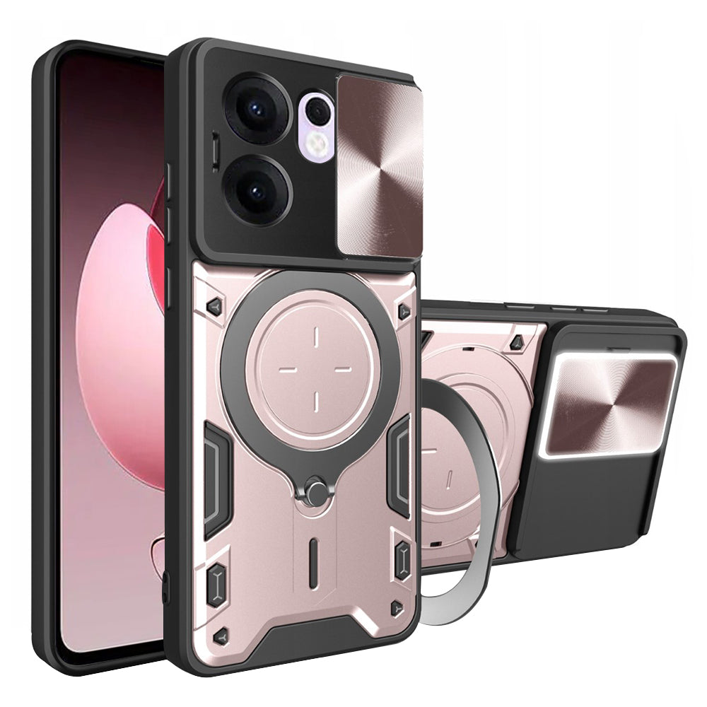 Coque pour Oppo Reno13 FS 5G / Reno13 F 4G / Reno13 F, Techsuit, CamGuard Pro, Rose Doré