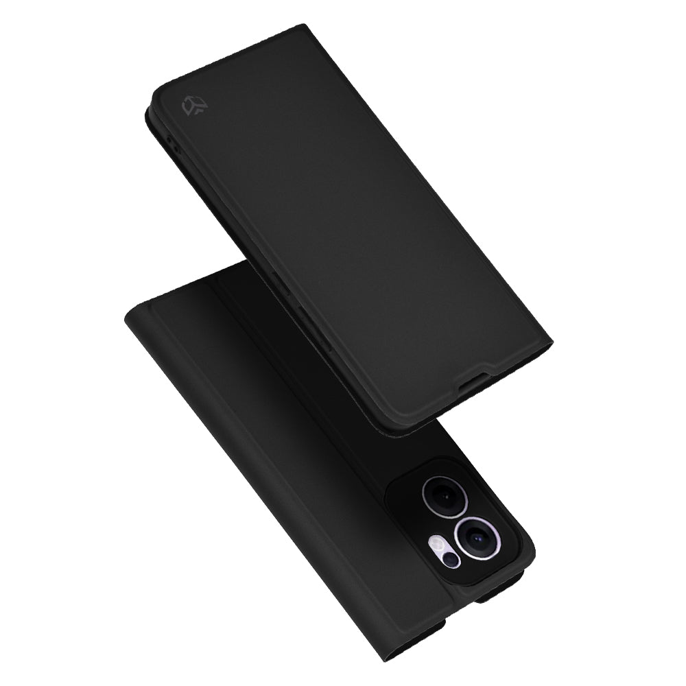 Coque pour Oppo Reno13 FS 5G / Reno13 F 4G / Reno13 F, Techsuit, Magskin Book, Noire