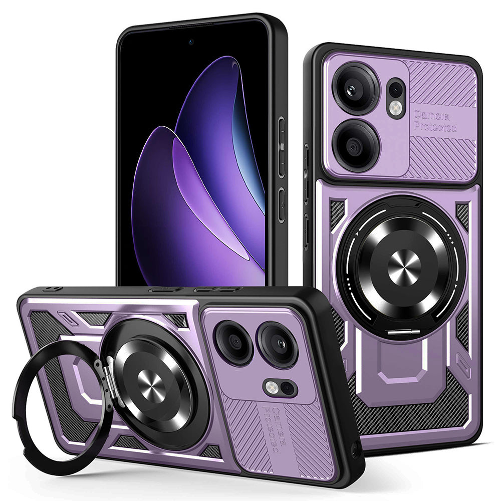 Coque pour Oppo Reno13 FS 5G / Reno13 F 4G / Reno13 F, Techsuit, RuggedCam, Violet